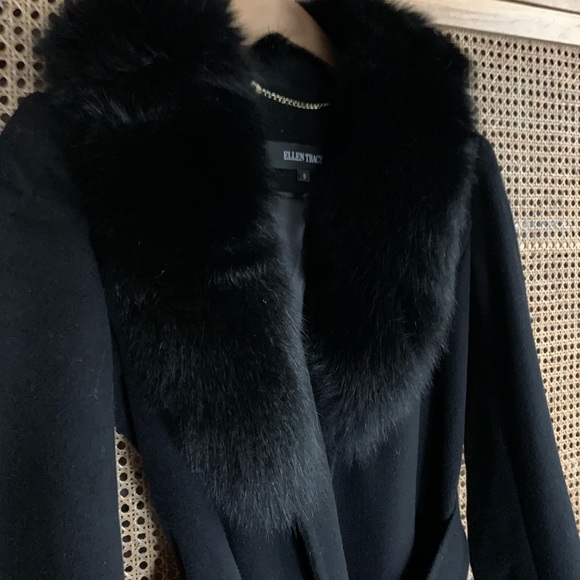 Ellen Tracy Jackets & Blazers - New Ellen Tracy Women's Black Fox Fur Coat